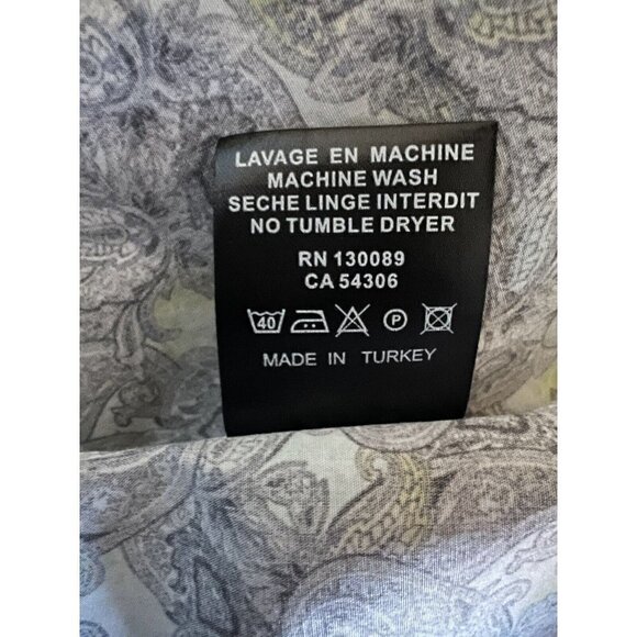 Jared Lang Mens Paisley Button Front Casual Dress Shirt Medium Cotton - Picture 10 of 11